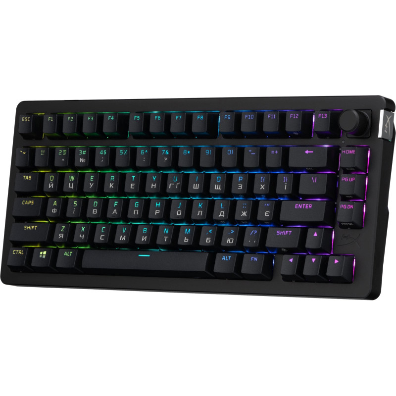 Клавіатура HyperX Alloy Rise 75 Wireless ENG/UA RGB Black (91Y91AA)