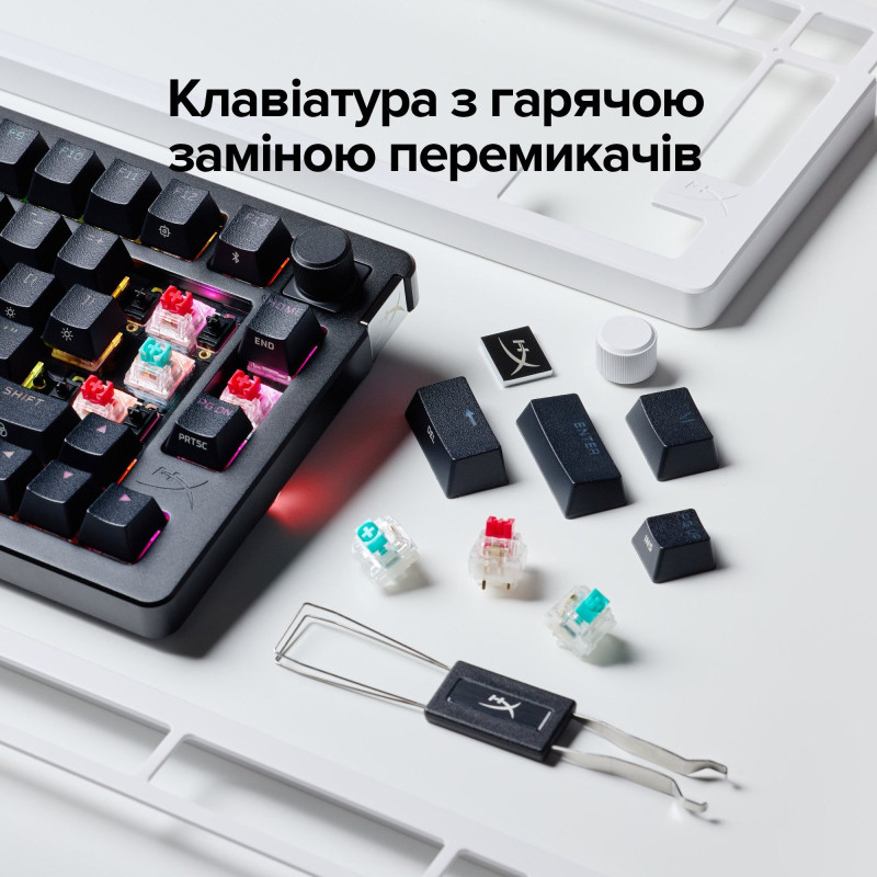 Клавіатура HyperX Alloy Rise 75 Wireless ENG/UA RGB Black (91Y91AA)