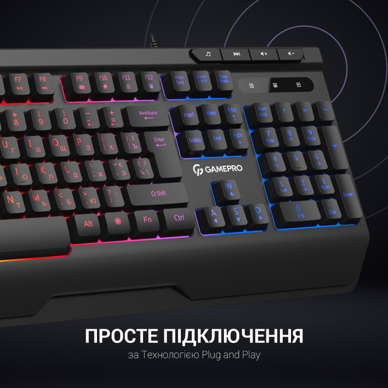 Клавіатура GamePro GK550 USB Black (GK550)