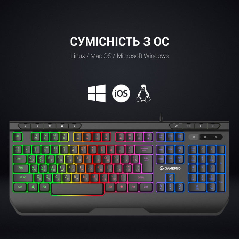 Клавіатура GamePro GK550 USB Black (GK550)