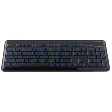 Клавіатура дротова HQ-Tech KB-307F USB з підсвічуванням символів (синім)