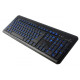 Клавіатура дротова HQ-Tech KB-307F USB з підсвічуванням символів (синім)