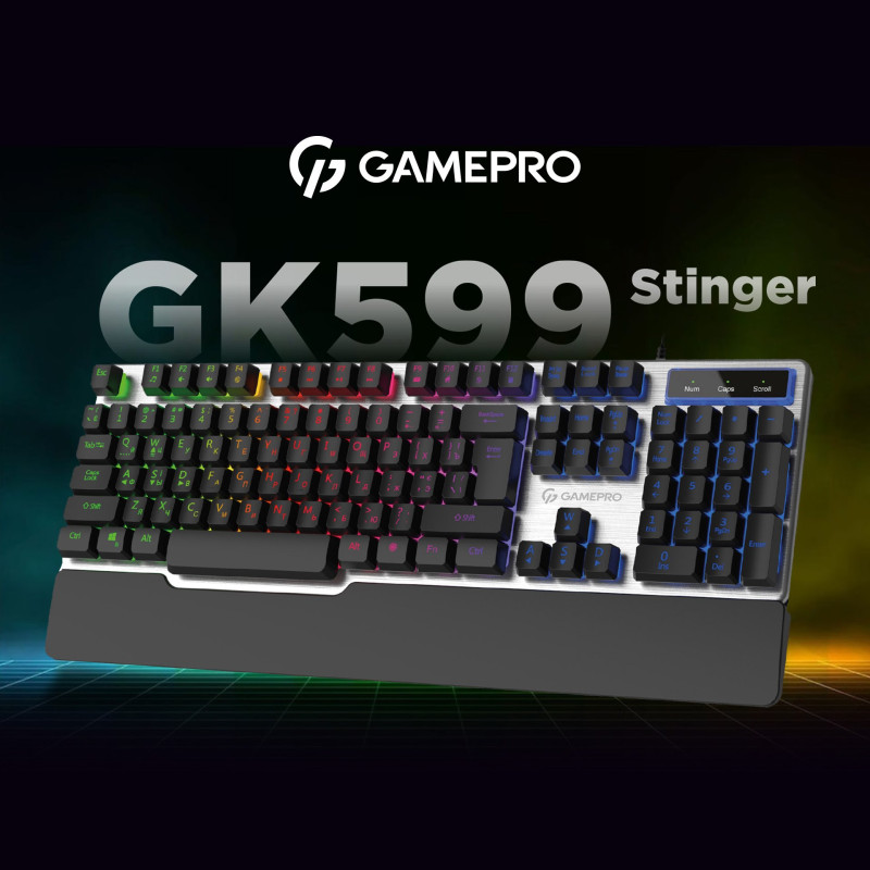 Клавіатура GamePro GK599 Stinger USB Grey (GK599)