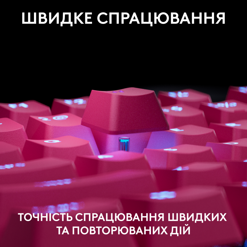 Клавіатура Logitech G Pro X TKL Rapid Magenta (920-013253)