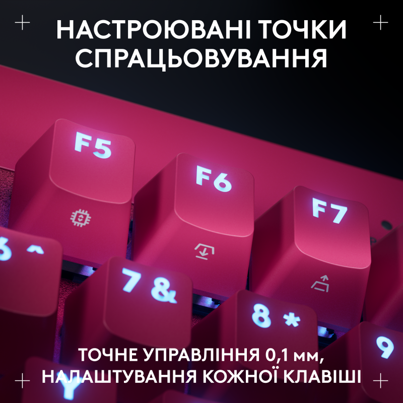 Клавіатура Logitech G Pro X TKL Rapid Magenta (920-013253)