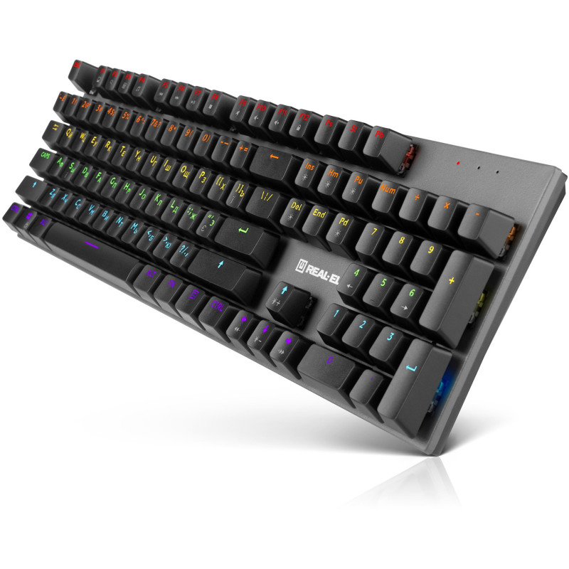 Клавіатура REAL-EL M 13 Grey (EL123100045)