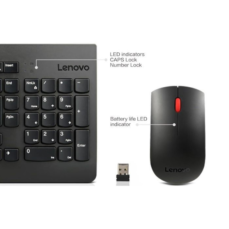 Комплект Lenovo Essential Wireless Keyboard and Mouse Combo Gen2 UA (4X31N50709)