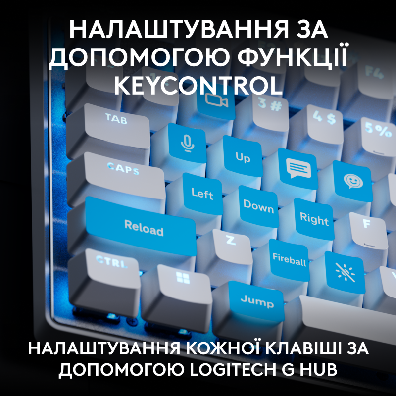 Клавіатура Logitech G Pro X TKL Rapid White (920-013242)
