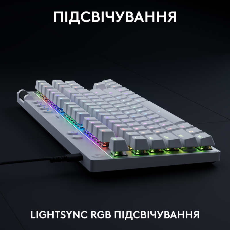 Клавіатура Logitech G Pro X TKL Rapid White (920-013242)