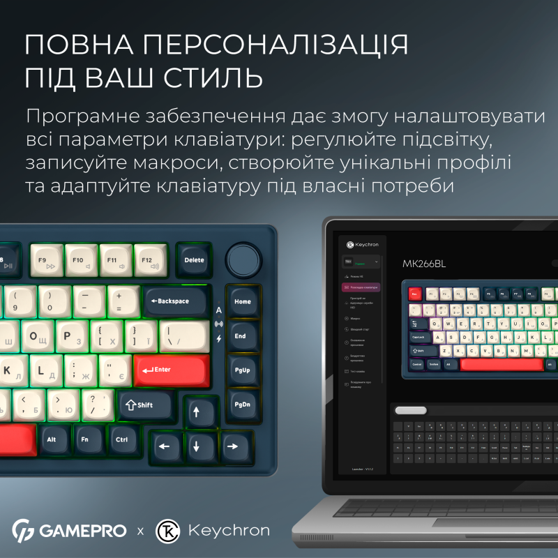 Клавіатура GamePro Asgard Yord Blue (MK266BL)