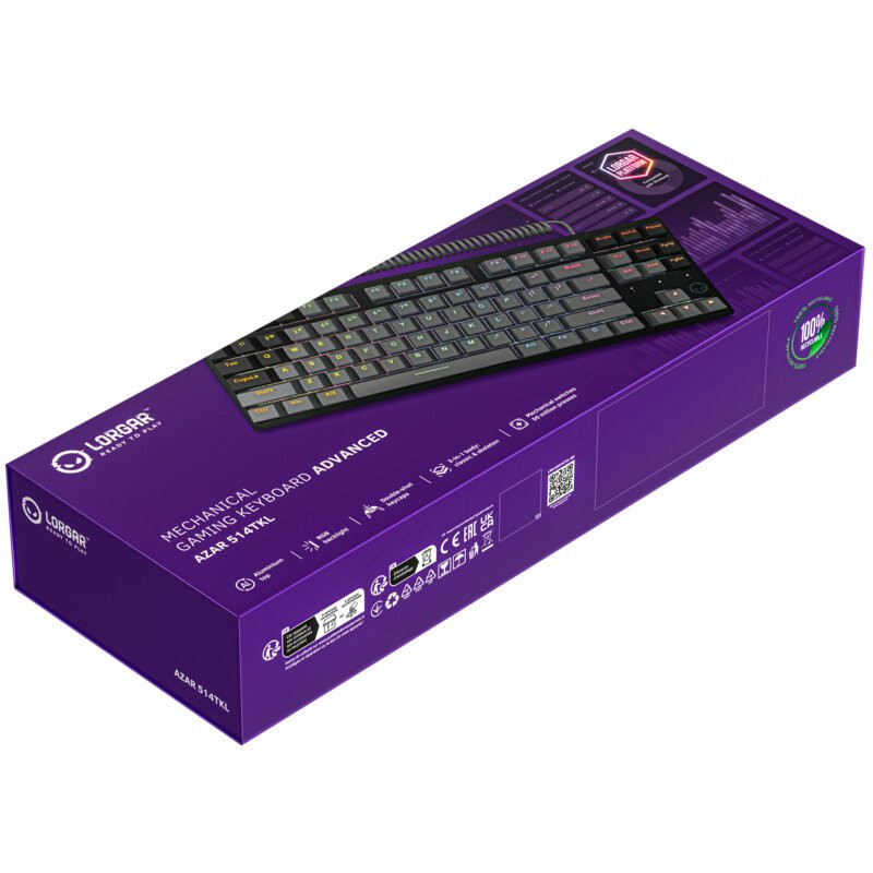 Клавіатура Lorgar Azar 514TKL Black (LRG-GK514TKL-BK-UA)