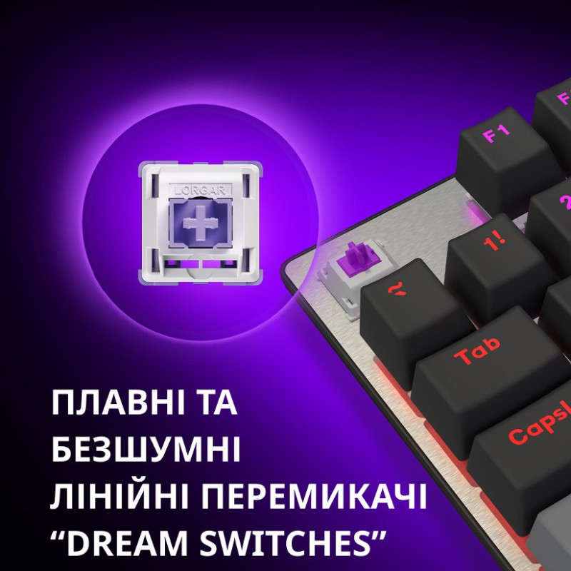 Клавіатура Lorgar Azar 514TKL Black (LRG-GK514TKL-BK-UA)