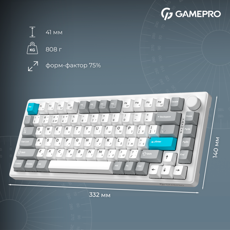 Клавіатура GamePro Asgard Yord White (MK266WH)