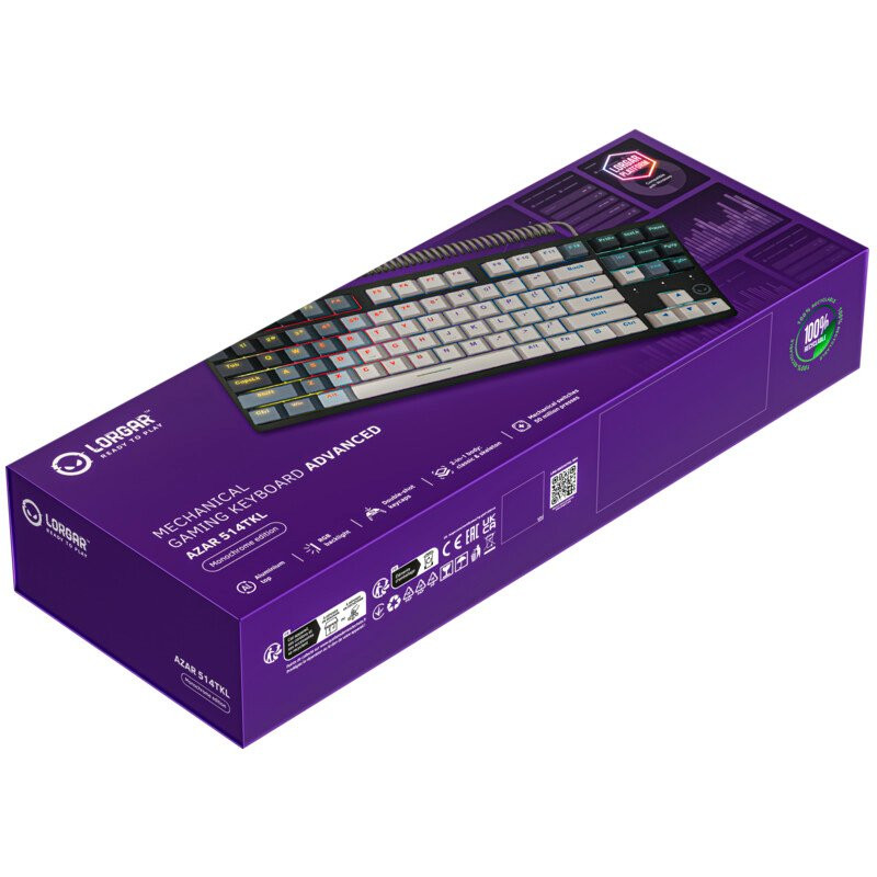 Клавіатура Lorgar Azar 514TKL White (LRG-GK514TKL-WH-UA)
