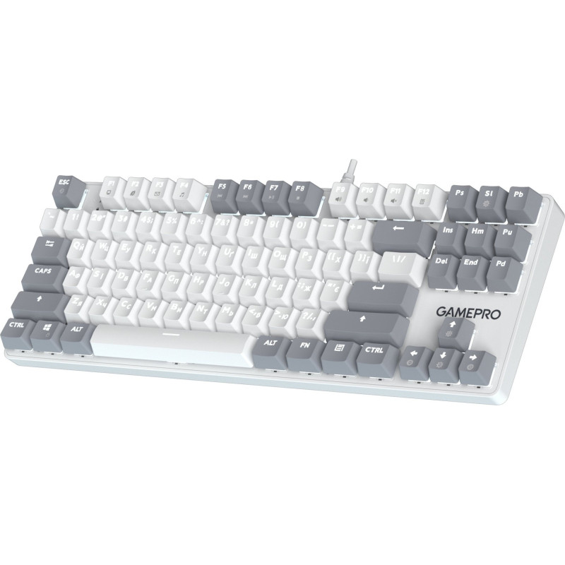 Клавіатура GamePro Genesis Metallic MK110G Outemu Red Switch USB UA White (MK110G)