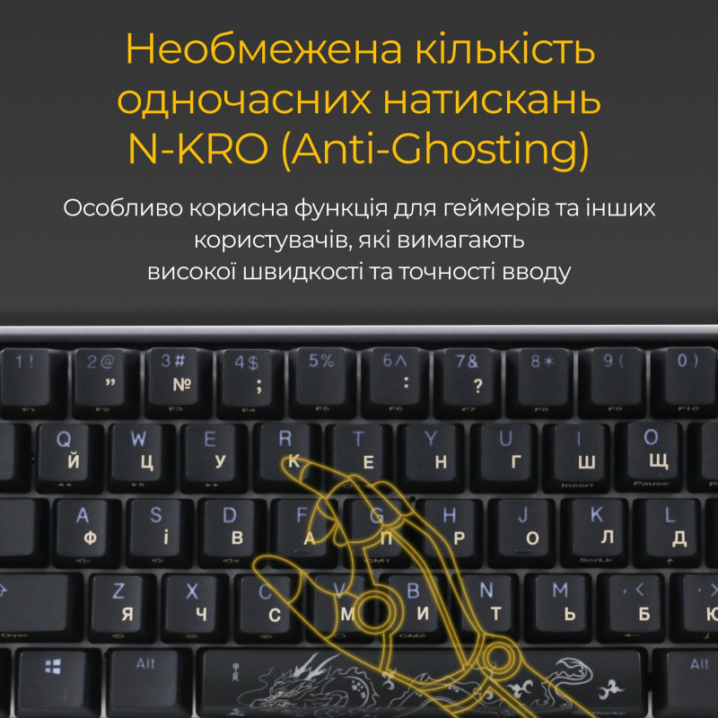 Клавіатура Ducky One 3 Mini Cherry MX Red RGB Black UA (DKON2161ST-RUAPXCLAWSC1)