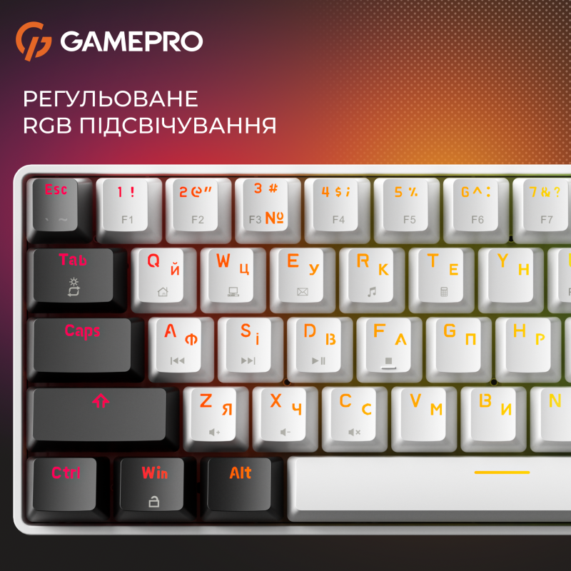Клавіатура GamePro Genesis Infinity Outemu Swith RGB USB-C (MK130BW)