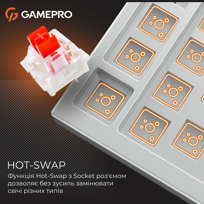 Клавіатура GamePro Genesis Infinity Outemu Swith RGB USB-C (MK130BW)