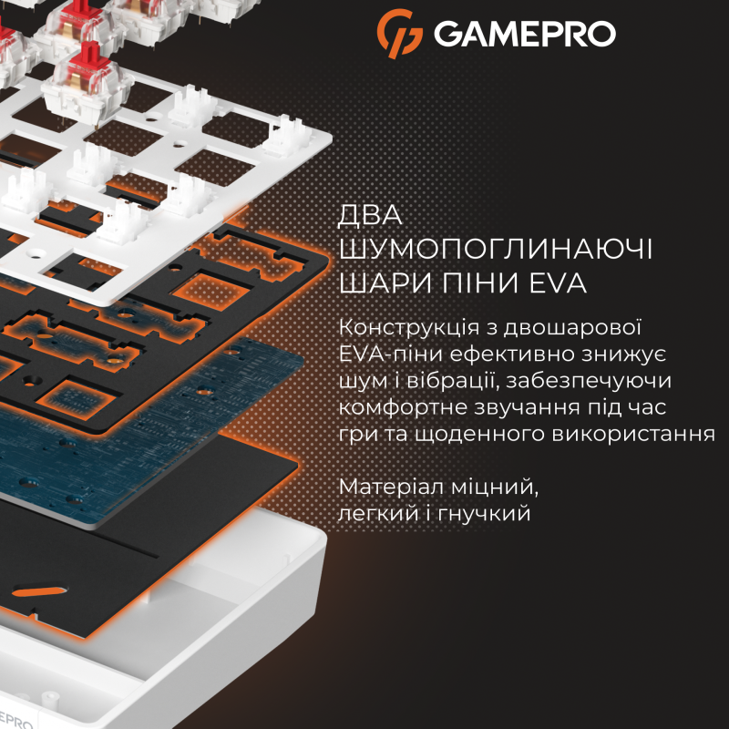 Клавіатура GamePro Genesis Infinity Outemu Swith RGB USB-C (MK130BW)