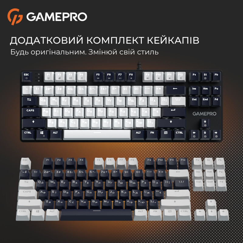 Клавіатура GamePro Genesis Metallic MK110B Outemu Red Switch USB UA Black (MK110B)