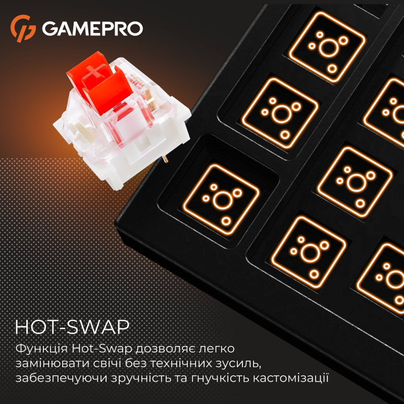 Клавіатура GamePro Genesis Metallic MK110B Outemu Red Switch USB UA Black (MK110B)