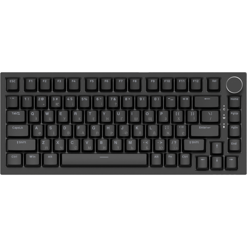 Клавіатура Ajazz AK820 Red Switch USB-C UA Black (AK820-R-B)
