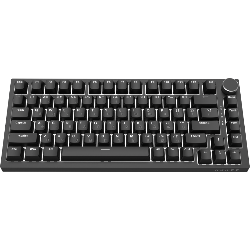 Клавіатура Ajazz AK820 Red Switch USB-C UA Black (AK820-R-B)