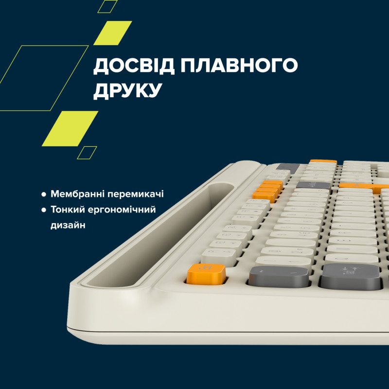 Клавіатура Canyon HKB-W03 Wireless UA Beige (CNS-HKBW03BG)