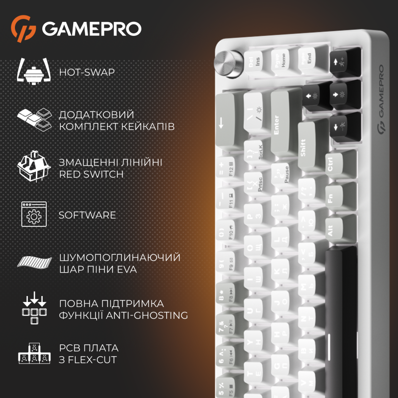 Клавіатура GamePro Genesis Silverlight USB-C (MK116)