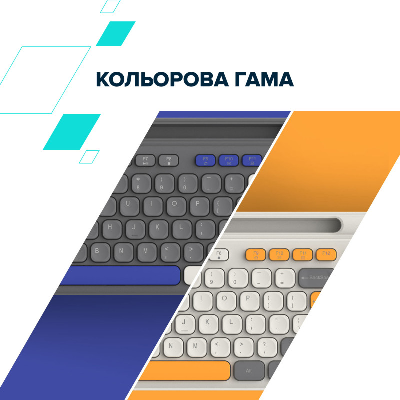 Клавіатура Canyon HKB-W03 Wireless UA Grey (CNS-HKBW03DG)