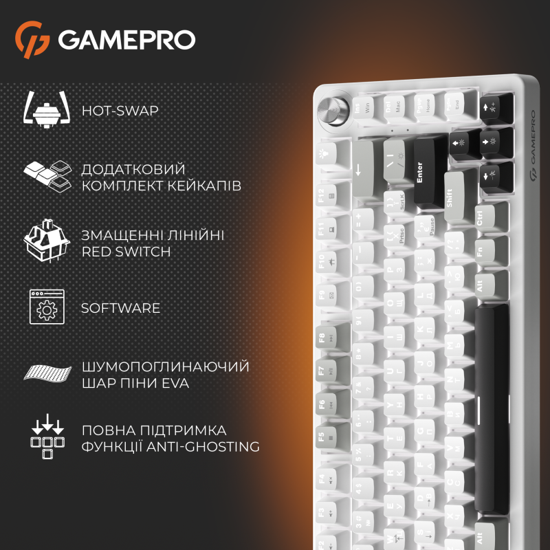 Клавіатура GamePro Genesis Silverlight USB-C (MK126)