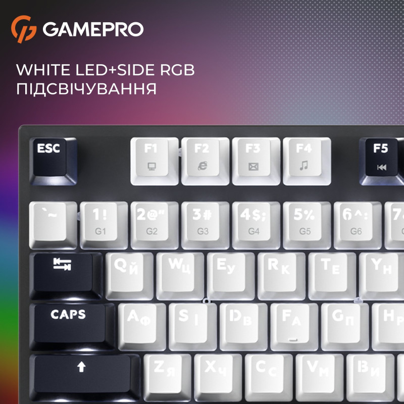 Клавіатура GamePro Genesis Metallic MK144B Outemu Red Switch USB UA Black (MK144B)