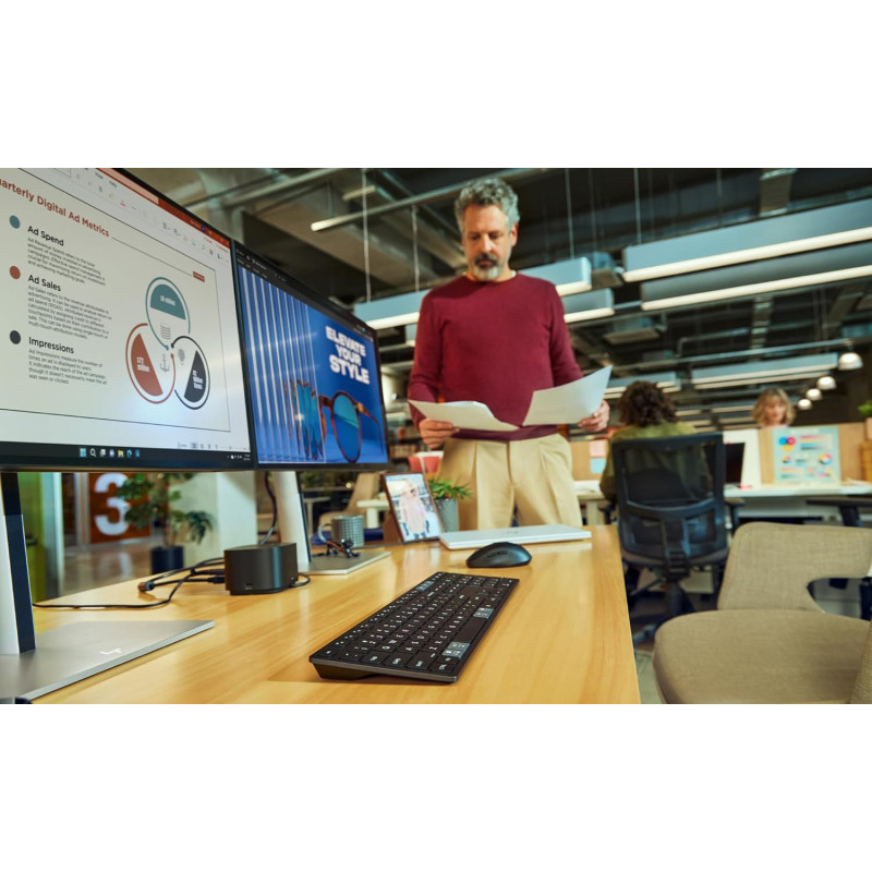 Клавіатура HP 720 Multi-Device Rechargeable WL/BT, EN/UK Black (9T5B1AA)