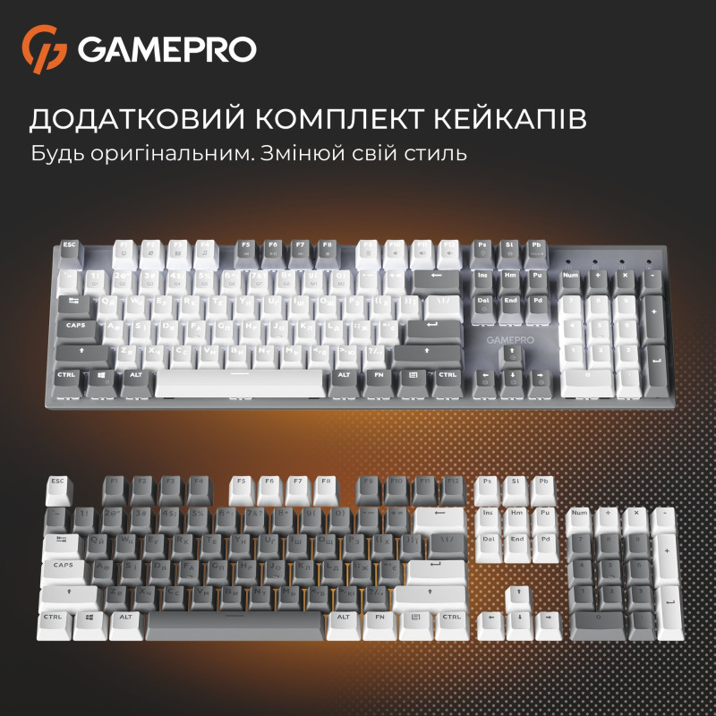 Клавіатура GamePro Genesis Metallic MK144G Outemu Red Switch USB UA Gray (MK144G)