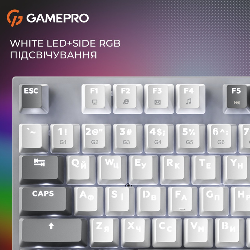 Клавіатура GamePro Genesis Metallic MK144G Outemu Red Switch USB UA Gray (MK144G)