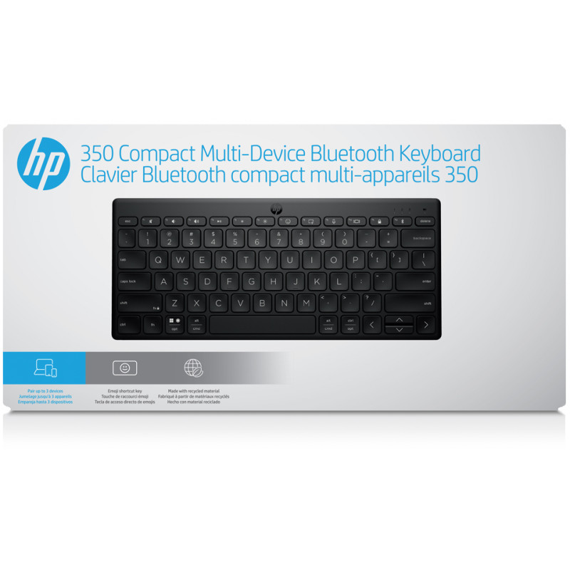 Клавіатура HP 350 Compact Multi-Device Bluetooth UA Black (692S8AA)