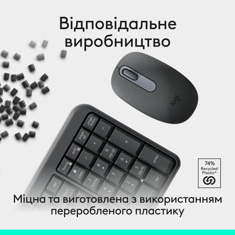 Комплект Logitech MK250 Bluetooth/Wireles UA Graphite (920-013823)