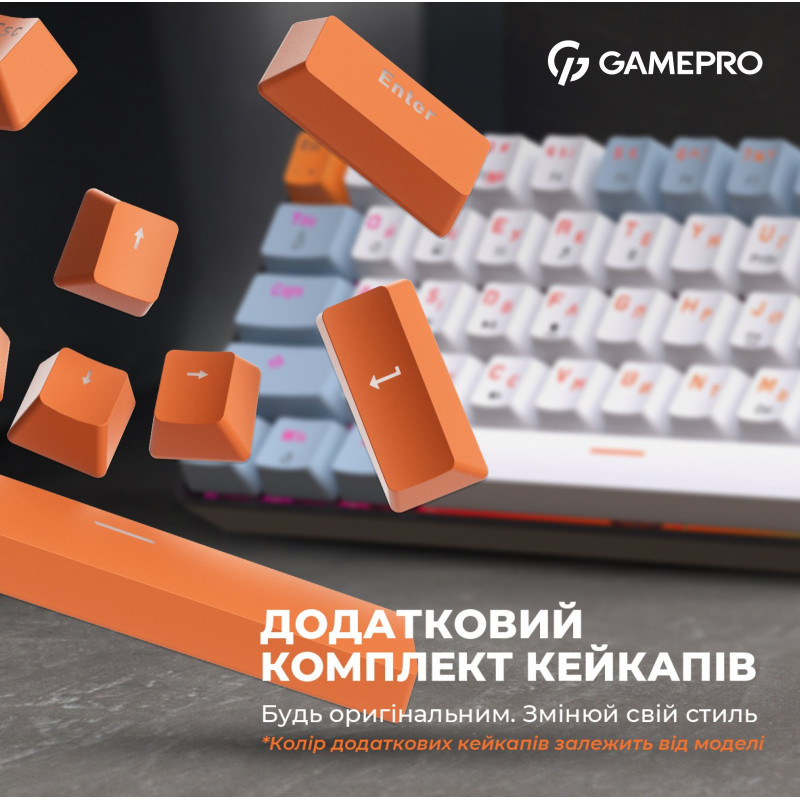 Клавіатура GamePro MK130R Hot-Swap Red Switch RGB USB UA Black (MK130R)
