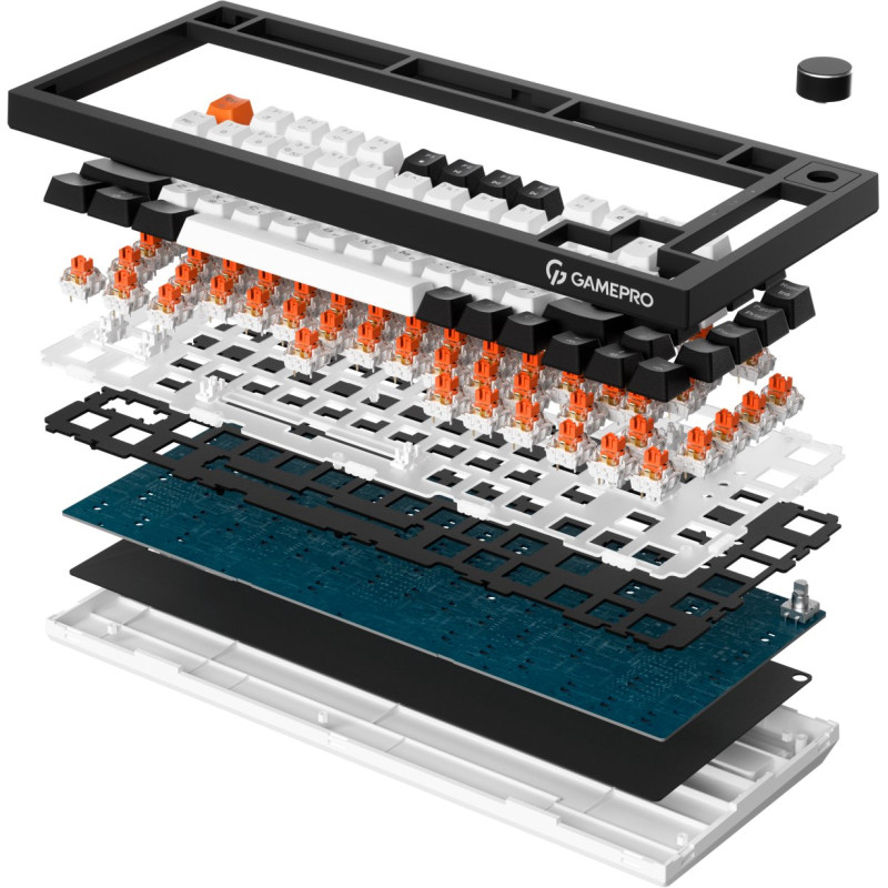 Клавіатура GamePro MK160B Hot-Swap Red Switch RGB USB UA Black (MK160B)