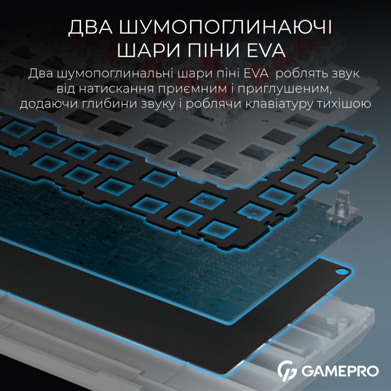 Клавіатура GamePro MK160B Hot-Swap Red Switch RGB USB UA Black (MK160B)