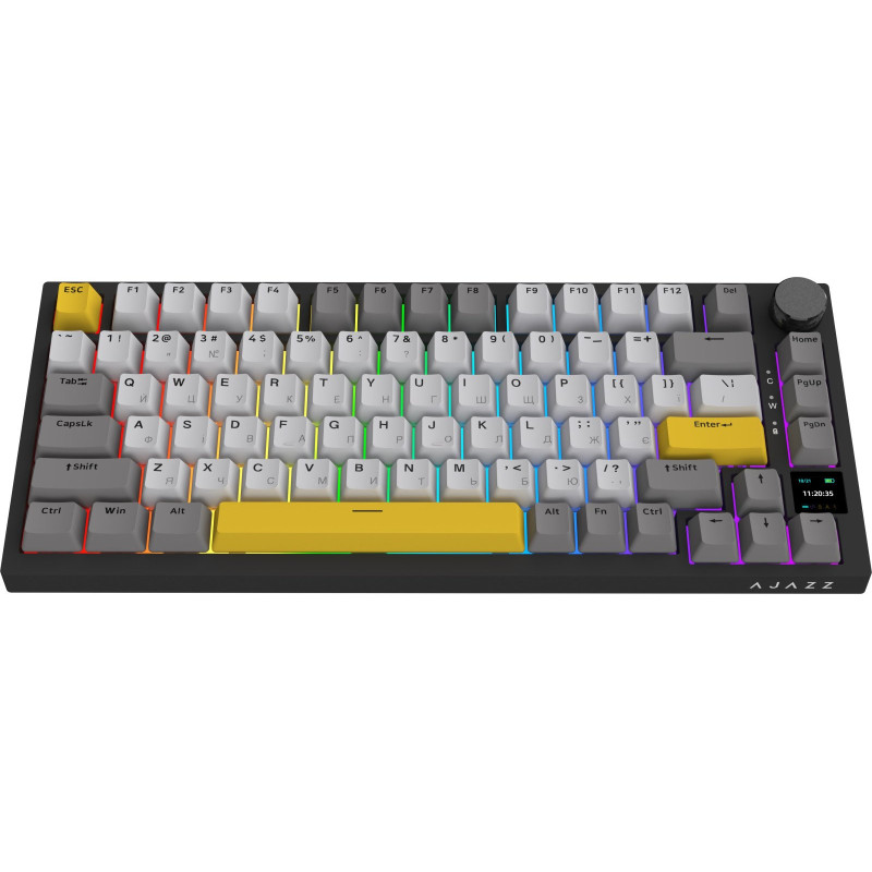 Клавіатура Ajazz AK820 PRO 75% Exploded Flying Fish Switch Black RGB (AK820PRO-FF-BGY)