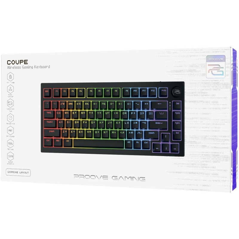 Клавіатура Proove Gaming Coupe (Ukraine Layout) Black
