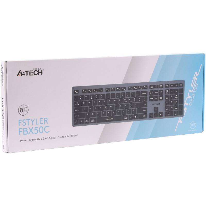 Клавіатура A4-Tech Fstyler FBX50C USB/Bluetooth Gray