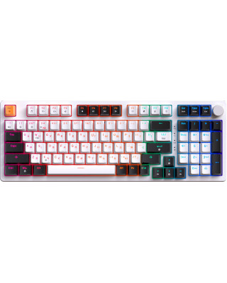 Клавіатура GamePro MK170W Hot-Swap Red Switch RGB USB UA White (MK170W)