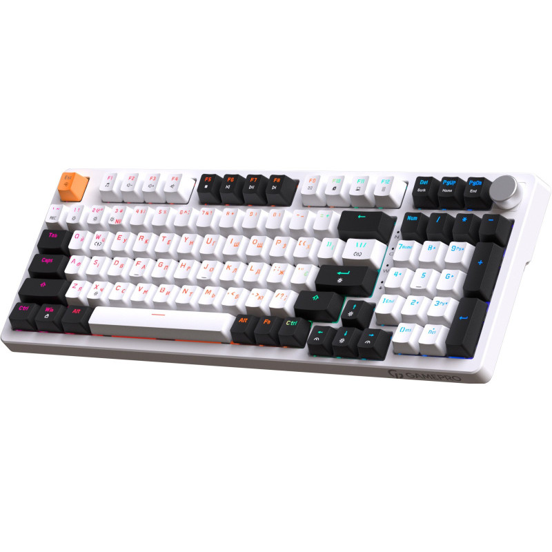 Клавіатура GamePro MK170W Hot-Swap Red Switch RGB USB UA White (MK170W)
