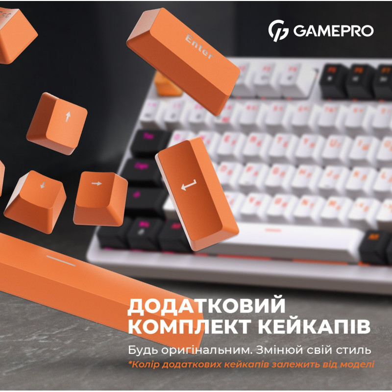 Клавіатура GamePro MK170W Hot-Swap Red Switch RGB USB UA White (MK170W)
