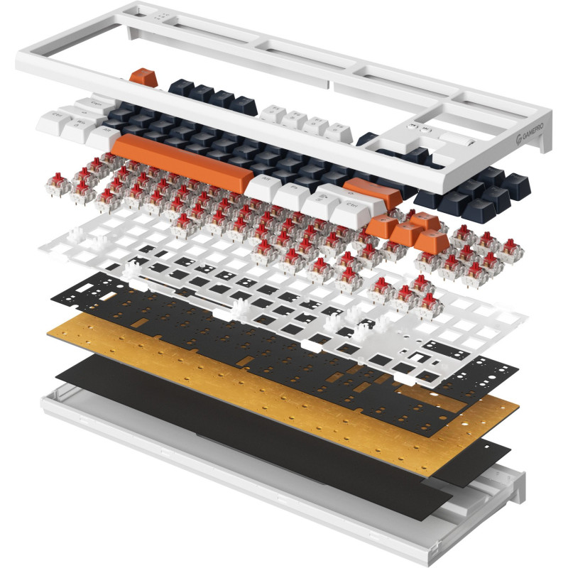 Клавіатура GamePro MK180W Hot-Swap Red Switch RGB USB UA White (MK180W)