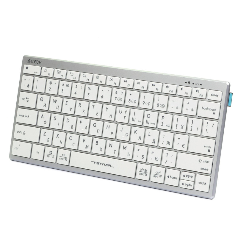 Клавіатура A4-Tech Fstyler FBX51C USB/Bluetooth біла
