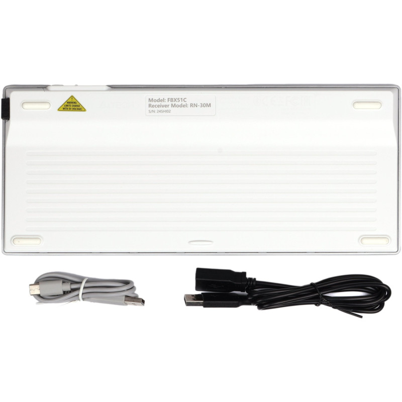 Клавіатура A4-Tech Fstyler FBX51C USB/Bluetooth біла
