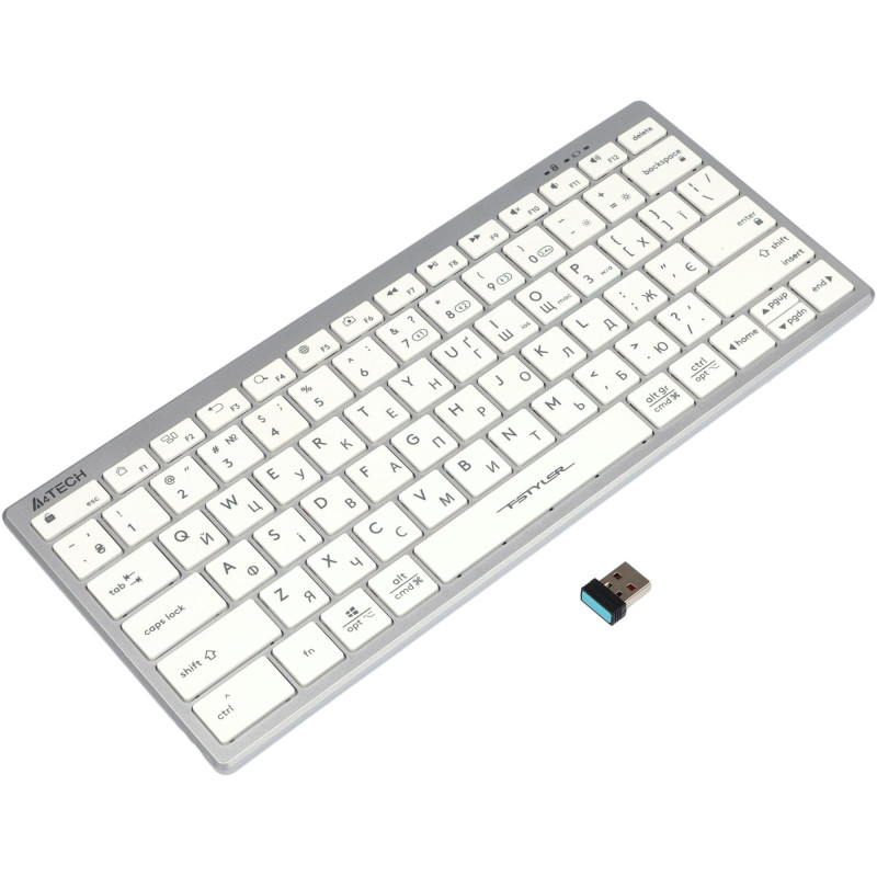 Клавіатура A4-Tech Fstyler FBX51C USB/Bluetooth біла